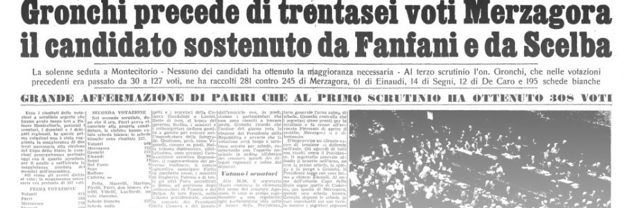 L’UNITA’ E I PRESIDENTI: 1955 -GIOVANNI GRONCHI – PRIME SEDUTE